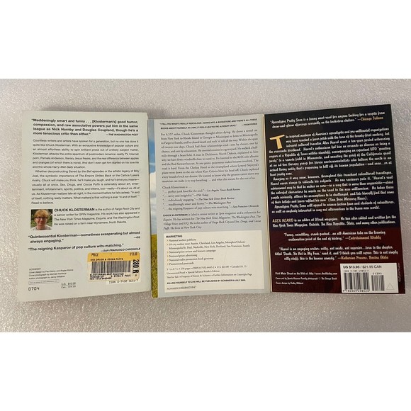 Chuck Klosterman Alex Heard Trade Paperback Book Lot of 3 Pop Culture/Subculture - Picture 2 of 4